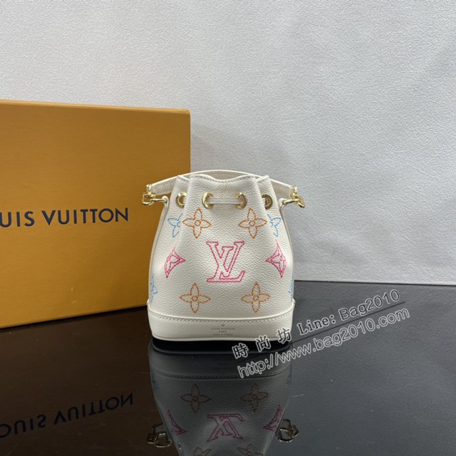 Lv路易威登2023專櫃新款Nano Noé手袋 LV袖珍版本小水桶肩背女包 M23088 ydh5167